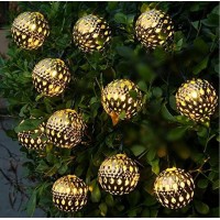 30LED Outdoor Solar String Lights Warm White Color Morocco ball Solar decoration Lights for Garden, Yard, Landscape,Party